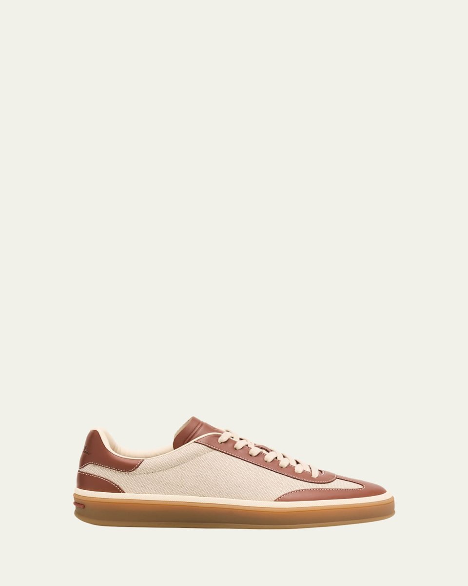 Tennis Walk Canvas and Leather Sneakers